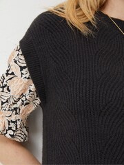 FatFace Black Hayley Cable Tank - Image 3 of 4