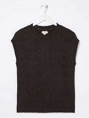 FatFace Black Hayley Cable Tank - Image 4 of 4