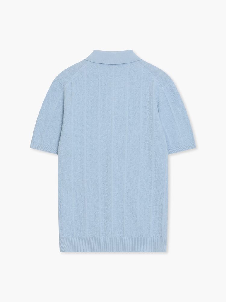Tricou polo din bumbac, tricotat texturat vertical, cu mânecă scurtă și nasturi French Connection - Imaginea 4 din 4 Tricou polo din bumbac, tricotat texturat vertical, cu mânecă scurtă și nasturi French Connection - Imaginea 4 din 4