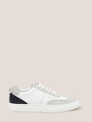 White Stuff White Leather Lace-Up Trainers - Image 1 of 5