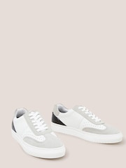 White Stuff White Leather Lace-Up Trainers - Image 2 of 5