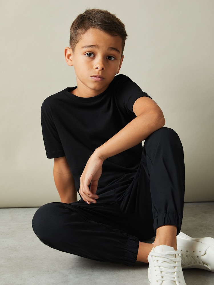 Negro - Camiseta con cuello redondo Bless de Reiss - Imagen 1 de 4