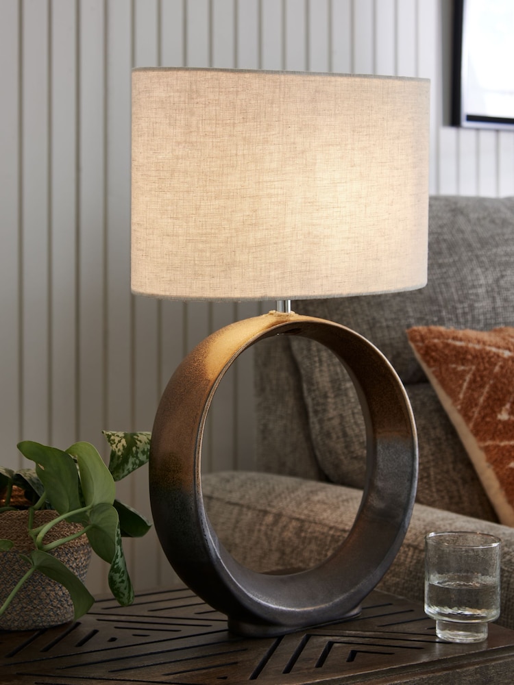 Bronze Aspen Ceramic Table Lamp - Image 1 of 6