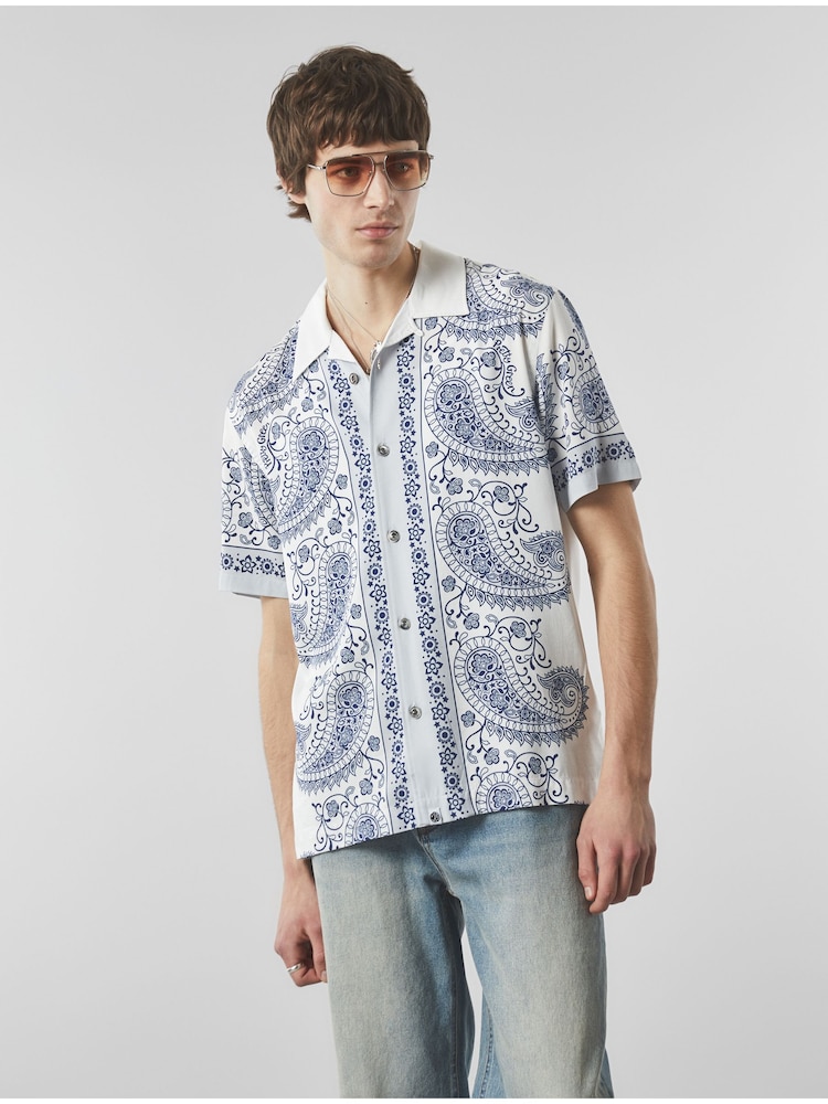 Pretty Green Laguna Paisley White Shirt - Image 1 of 3