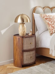 Mid Natural Odella Mango Bedside Table - Image 2 of 10