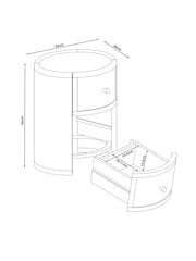 Mid Natural Odella Mango Bedside Table - Image 4 of 10