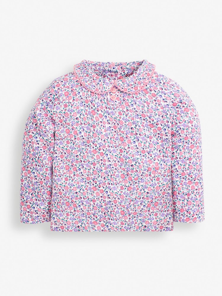 JoJo Maman Bébé Pastel Ditsy Girls' Ditsy Peter Pan Top - Image 1 of 2
