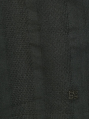 French Connection Green Cotton Textured Stripe Button Short Sleeve Shirt - Image 5 of 6
