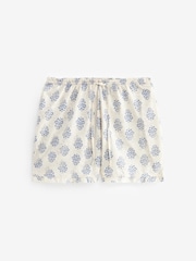 Blau/Ecru - Pyjama mit Rüschen aus 100 % Baumwolle im 2er-Pack - Bild 9 von 10