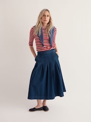 أحمر - بلوزة قطن بطراز بحارة بأكمام 3/4 من Seasalt Cornwall - صورة 1 من 5