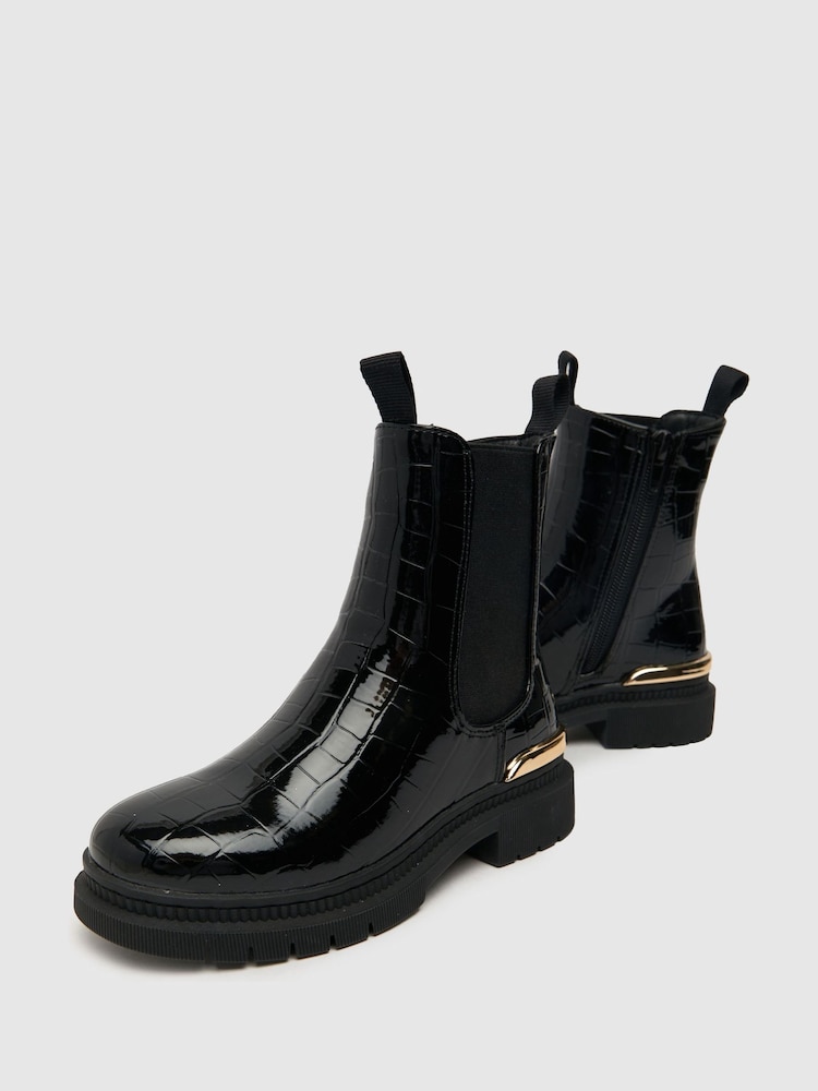 Bottes Schuh Calm Black Croco - Image 3 of 4