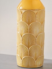 Pacific Yellow Bethan Embossed Ceramic Table Lamp - Image 3 of 7