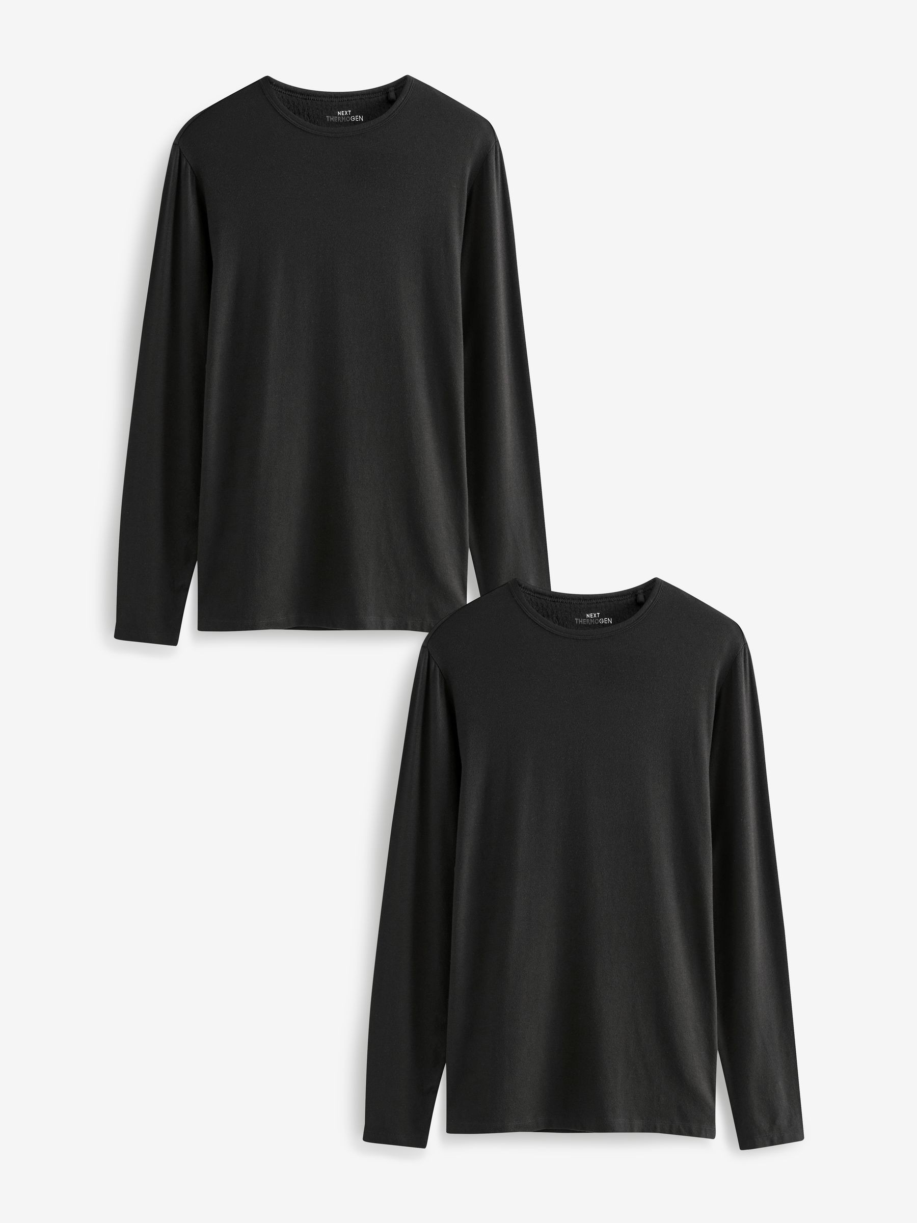 Buy Black 2 Pack Lightweight Thermal Long Sleeve Top from Next Luxembourg