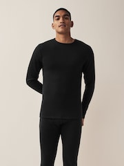 Black 2 Pack Lightweight Thermal Long Sleeve Top - Image 6 of 8