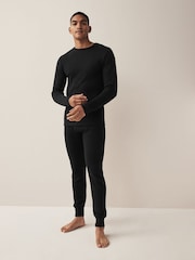 Black 2 Pack Lightweight Thermal Long Sleeve Top - Image 7 of 8