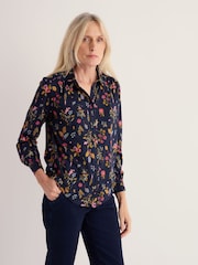 Seasalt Cornwall Blue Meadow Cotton Blend Shirt - Image 1 of 4