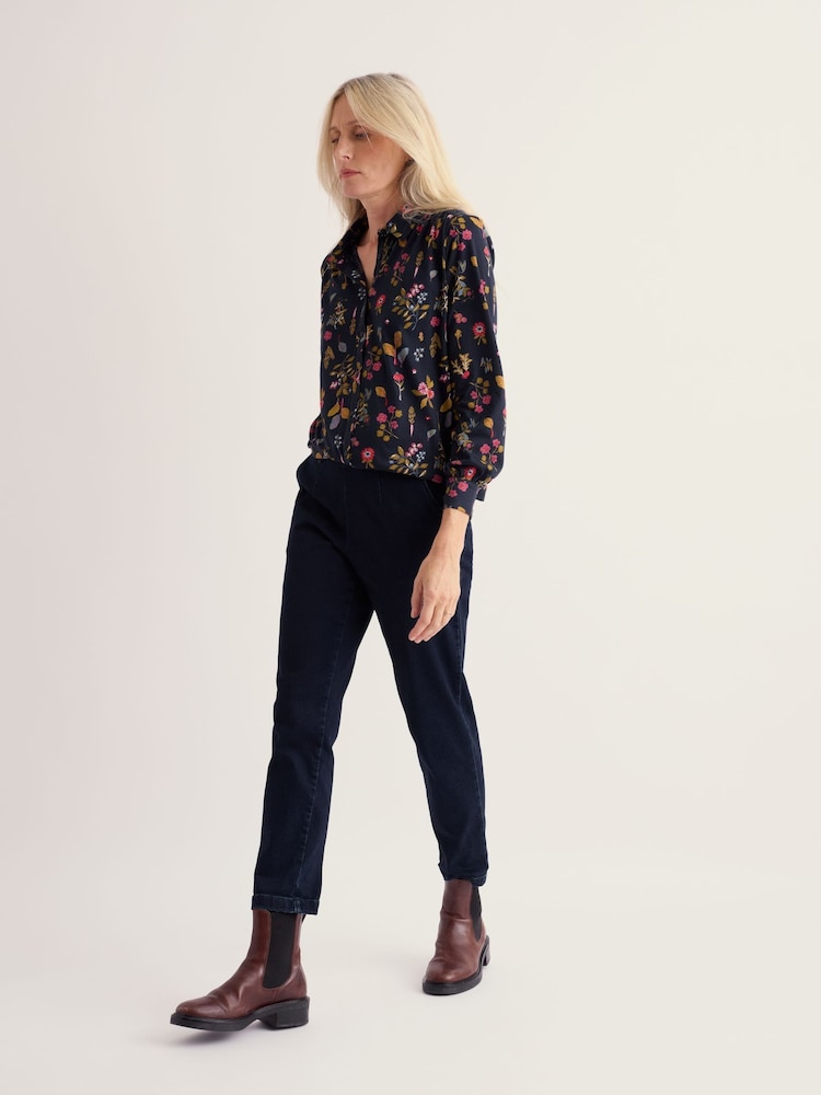 Seasalt Cornwall Blue Meadow Cotton Blend Shirt - Image 2 of 4 Seasalt Cornwall Blue Meadow Cotton Blend Shirt - Image 2 of 4