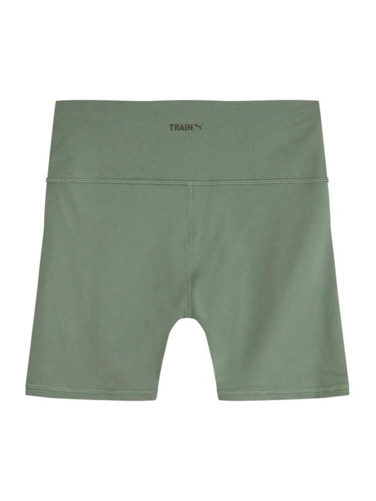 Puma Green EVOLVE Womens High-Waisted 5" Tight Training Shorts - Image 2 of 2