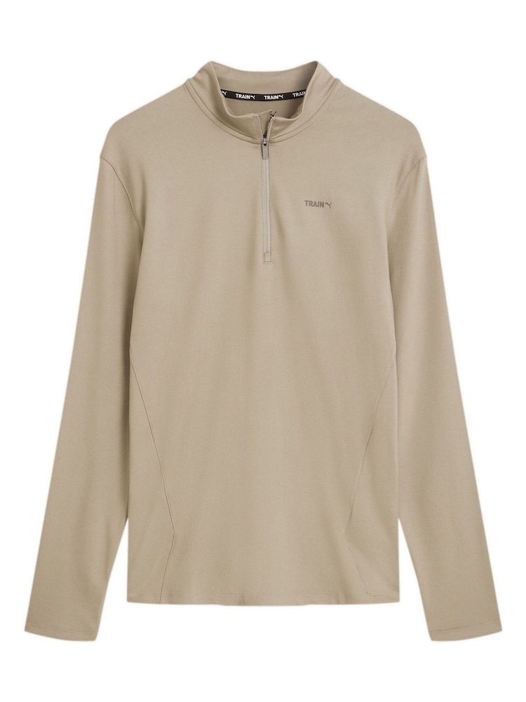 Puma Natural Natural EVOLVE Mens Training Quarter Zip Sweatshirt - Image 1 of 2