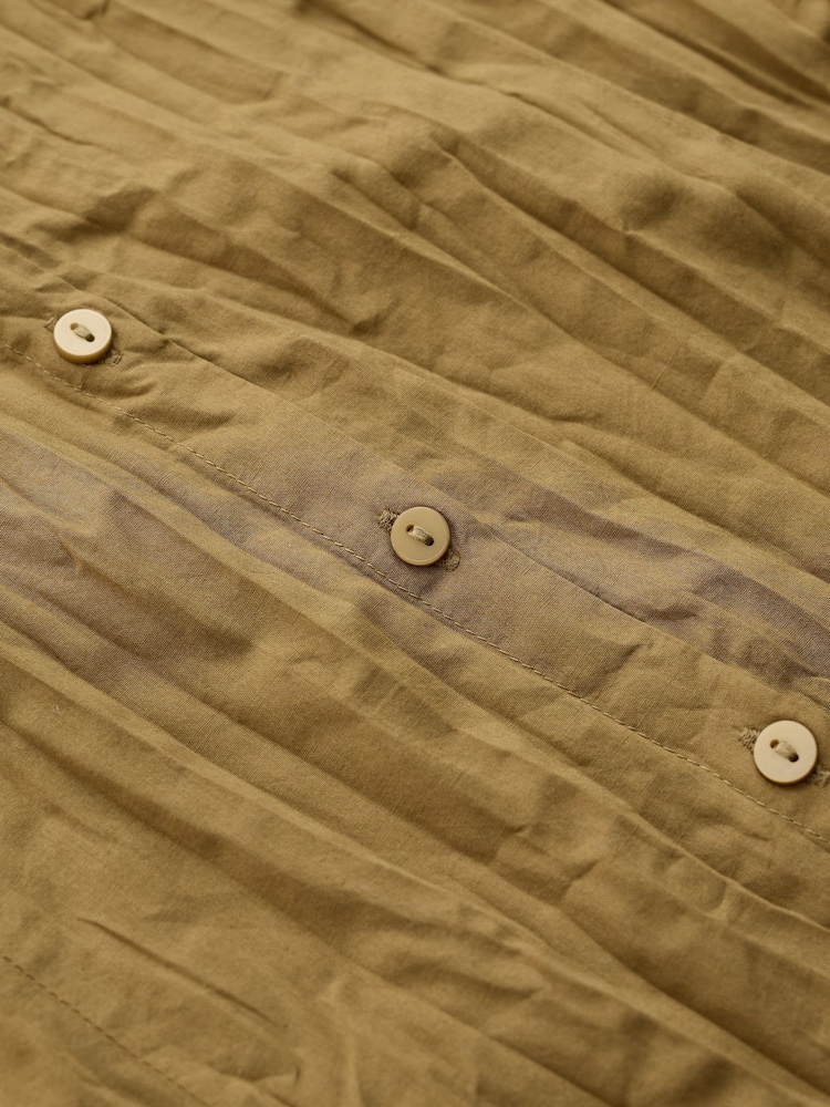 Vert kaki - Seasalt Cornwall Larissa Cotton Crinkle Shirt - Image 4 sur 4