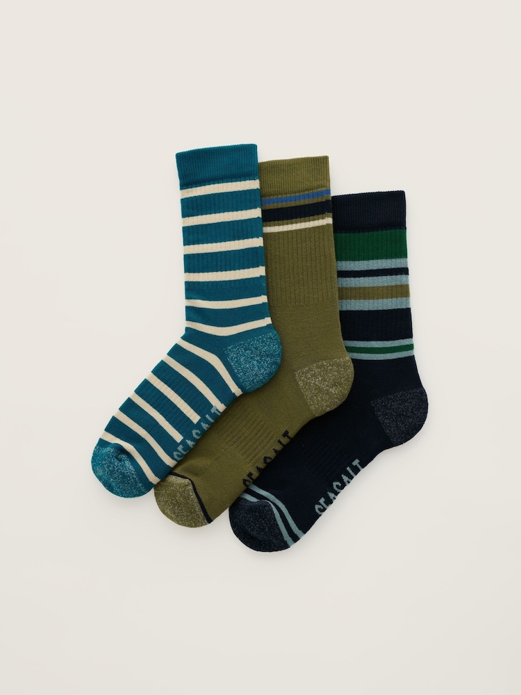 Seasalt Cornwall Green Gift Box of 3 Pack Sailor Socks - Image 1 of 3 Seasalt Cornwall Green Gift Box of 3 Pack Sailor Socks - Image 1 of 3
