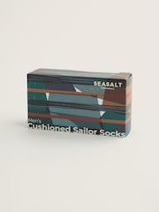 Seasalt Cornwall Green Gift Box of 3 Pack Sailor Socks - Image 3 of 3