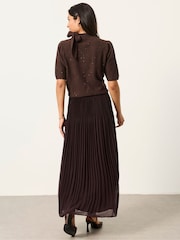 FatFace Jayla Chocolate Brown Maxi Skirt - Image 2 of 6