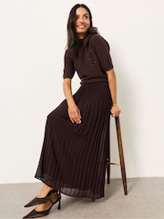 FatFace Jayla Chocolate Brown Maxi Skirt - Image 5 of 6
