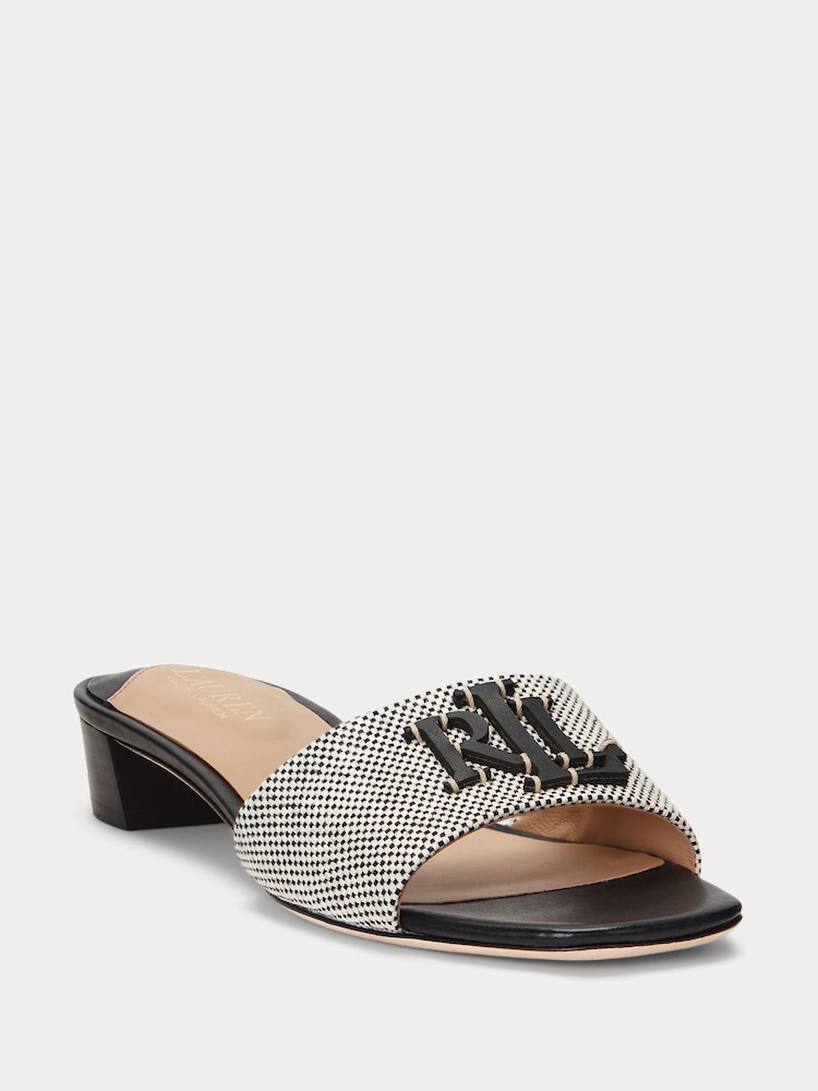 Lauren Ralph Lauren Fay Leather Black Sandals - Image 1 of 5