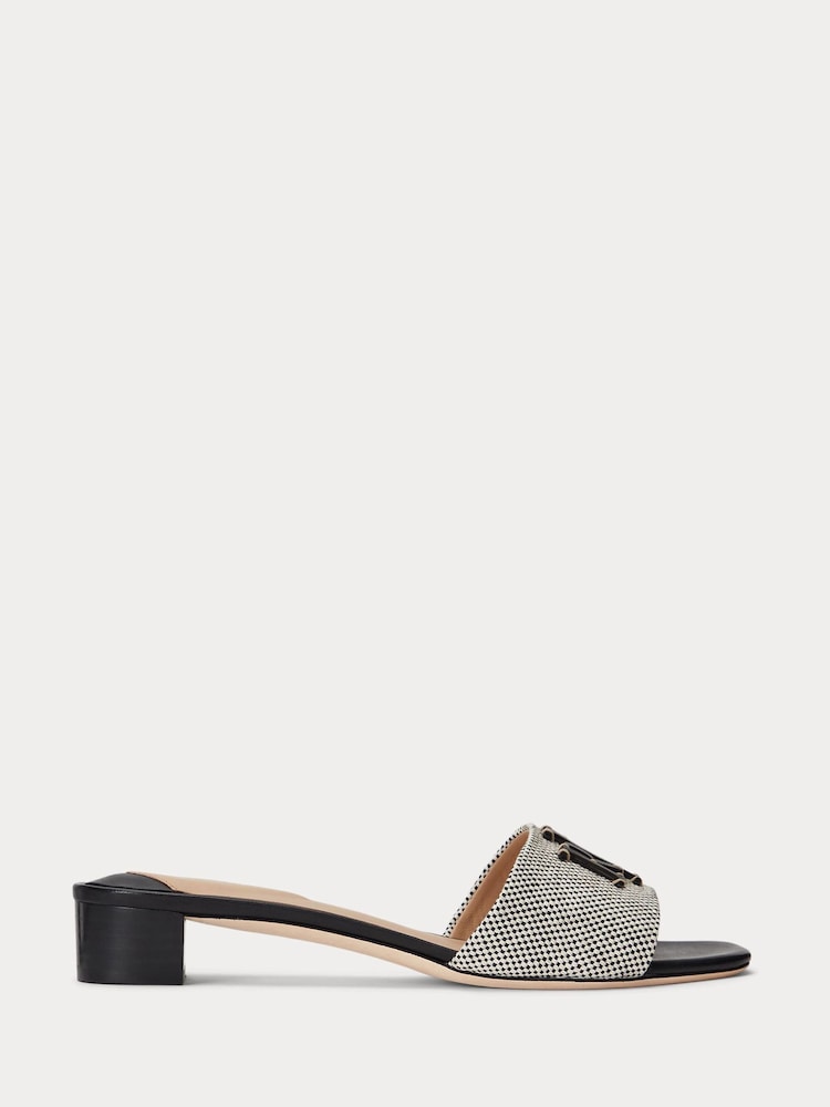 Lauren Ralph Lauren Fay Leather Black Sandals - Image 2 of 5