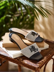 Lauren Ralph Lauren Fay Leather Black Sandals - Image 5 of 5