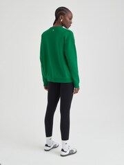 4th & Reckless Green Oversized Otis Boucle Paris Slogan 100% Cotton Sweatshirt - Image 6 of 6