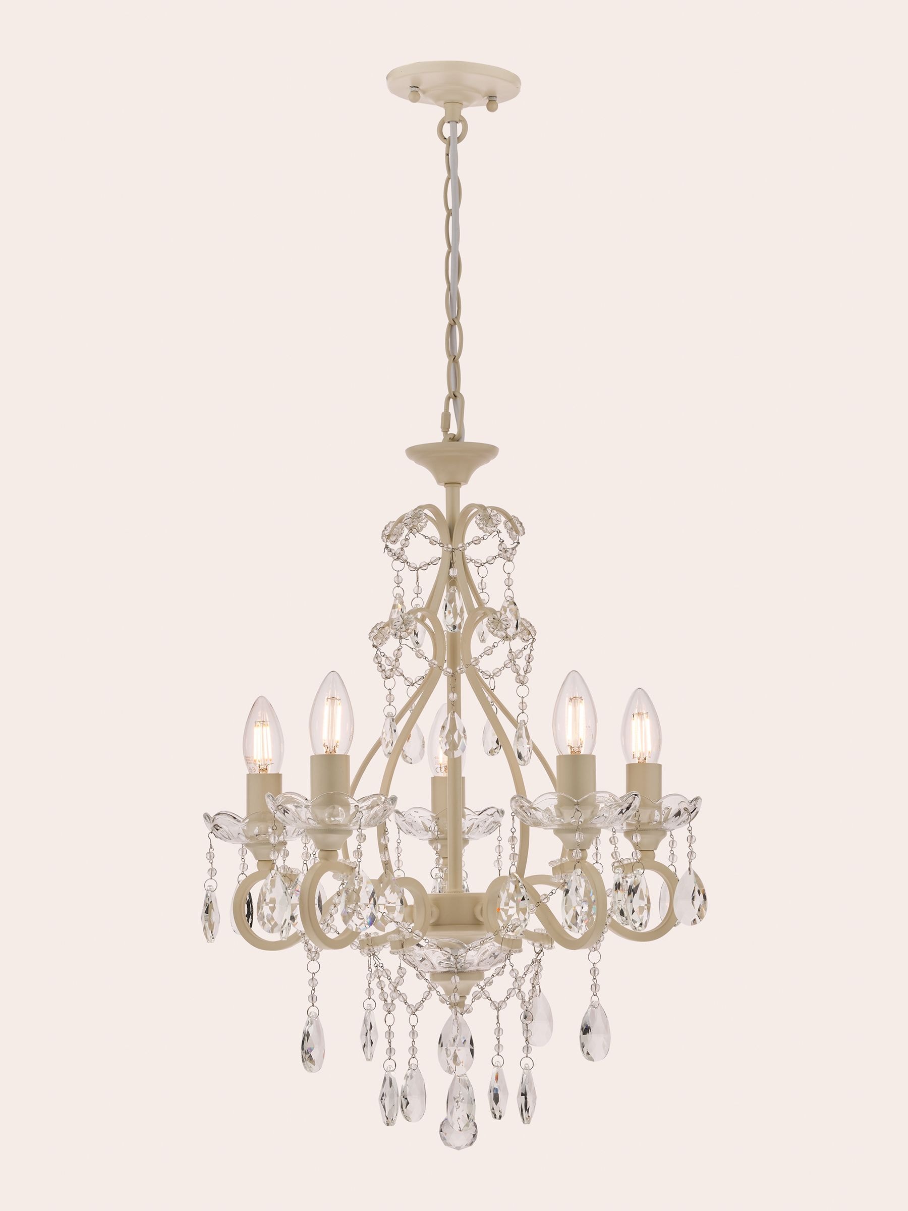 Buy Laura Ashley White Shamley Painted 5 Light Chandelier Ceiling