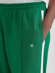 4th & Reckless Green Fergie 100% Cotton Wide Leg Branded Joggers - Image 5 of 5