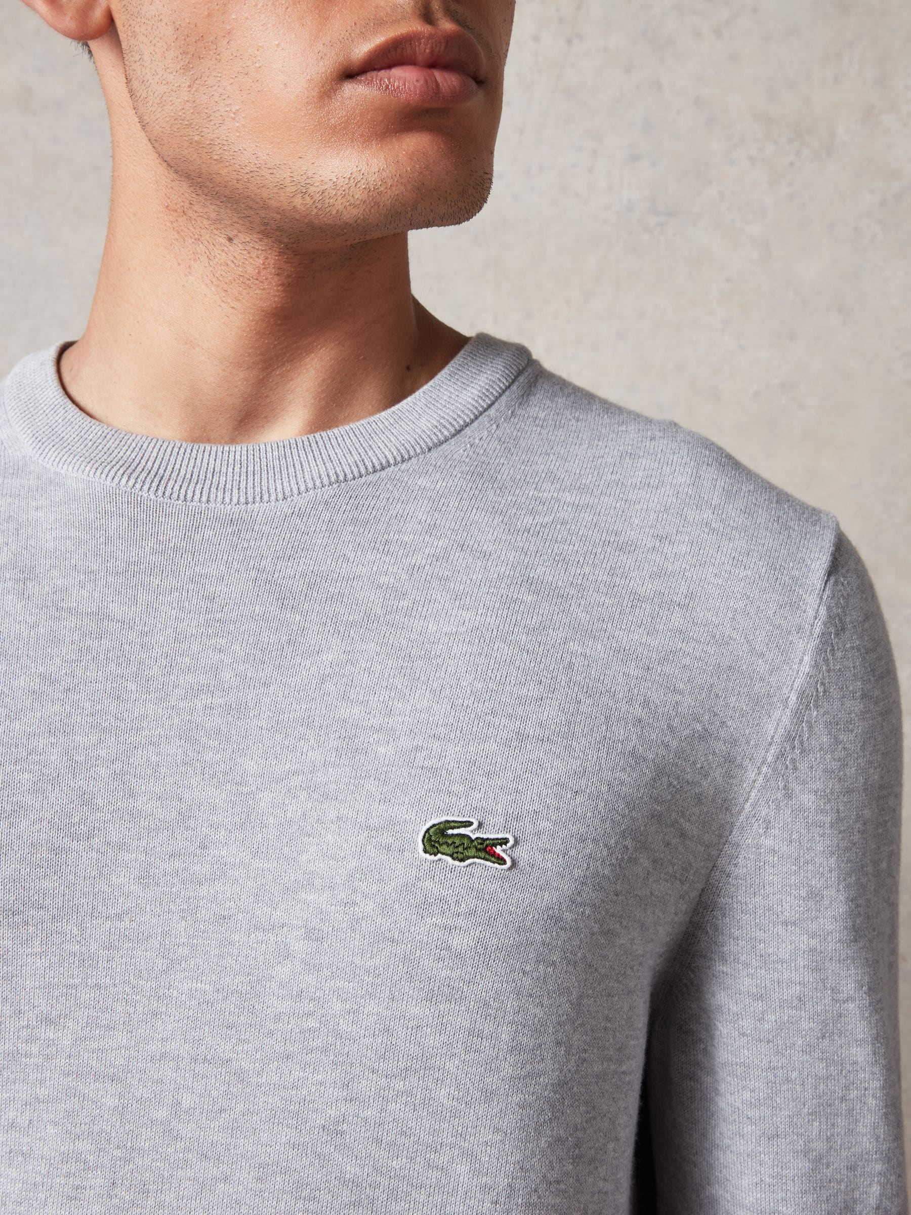Grey lacoste sweater outlet