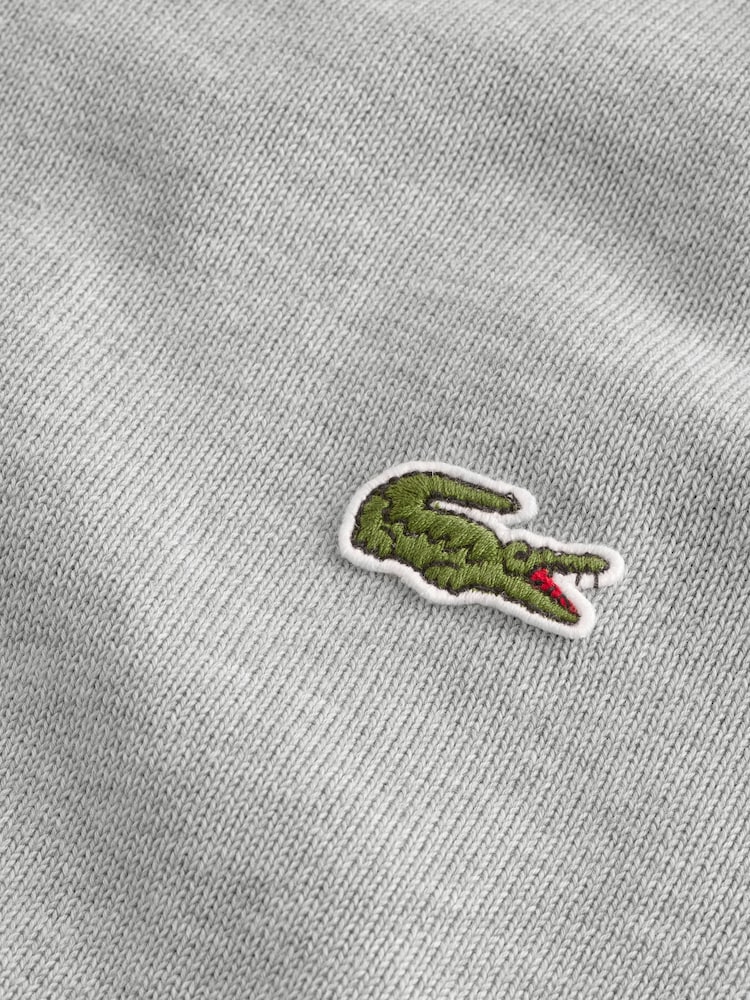 siva - Lacoste 100% Bombažni okrogel ovratnik; z okroglim ovratnikom pulover - Slika 8 iz 8
