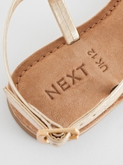 Gold Leather Sandals - Image 5 of 5