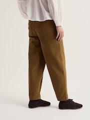 Seasalt Cornwall Green Sholl Cotton Tapered Trousers - Image 3 of 5