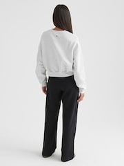 4th & Reckless Grey Gracie Cropped Fourth 100% Cotton Sweatshirt - Image 3 of 6