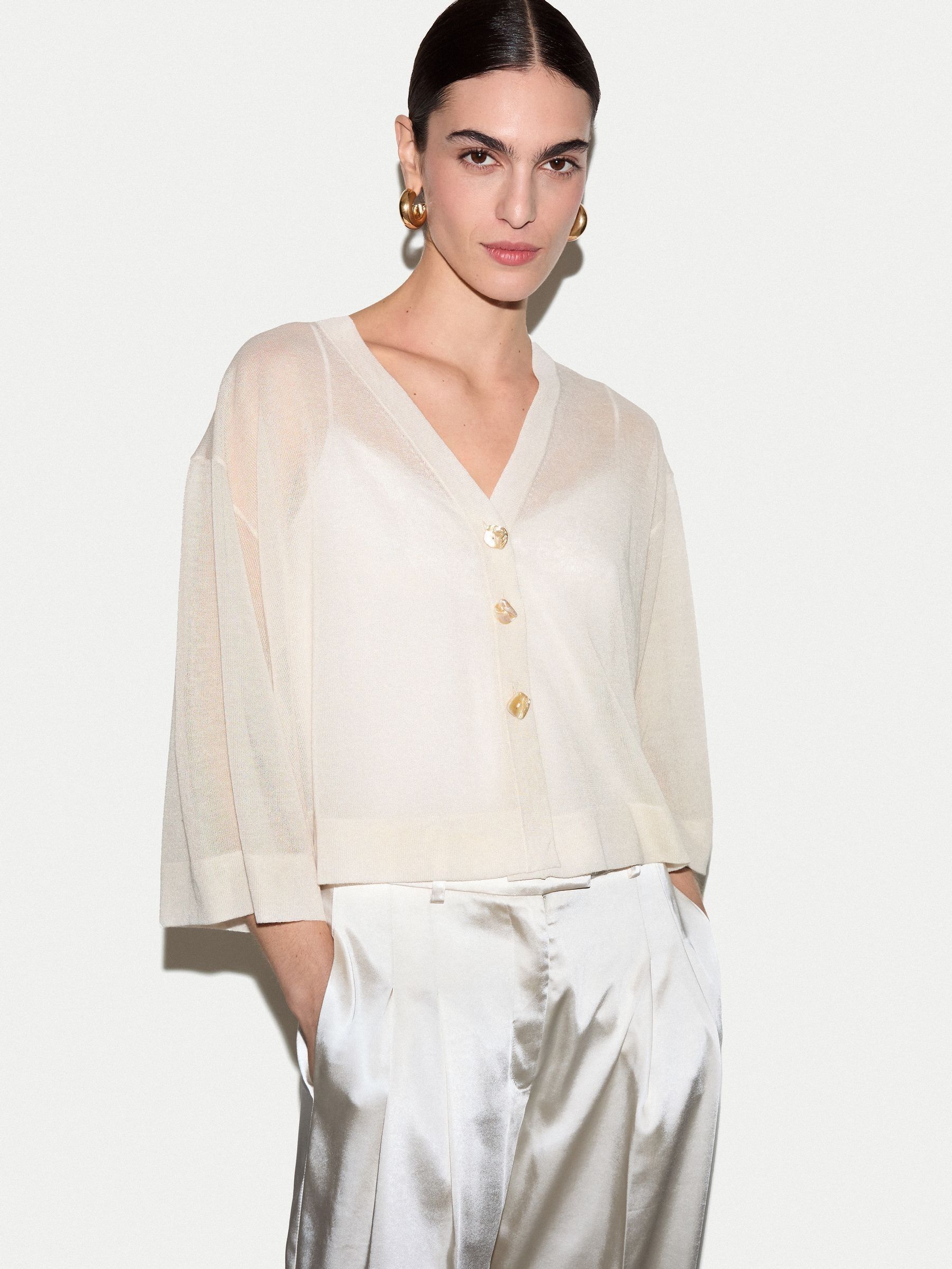 Buy Jigsaw White Sheer Cardigan from Next Singapore