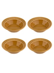 Portmeirion Set of 4 Yellow Botanic Garden Harmony Cereal Bowls - Image 3 of 5
