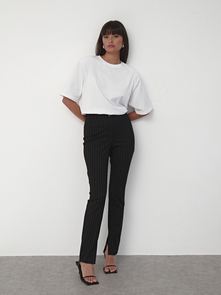 4th & Reckless Black Hally Tailored Split Hem Leggings - Image 6 of 6