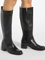 Dune London Black Wide Fit Wf Turner Knee High Boots - Image 1 of 6