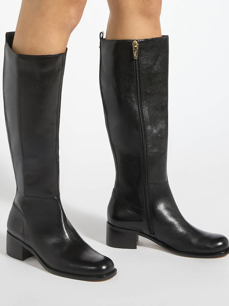 Dune London Black Wide Fit Wf Turner Knee High Boots - Image 1 of 6