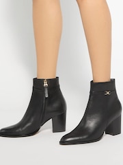 Dune London Black Pagety Ankle Boots - Image 1 of 6
