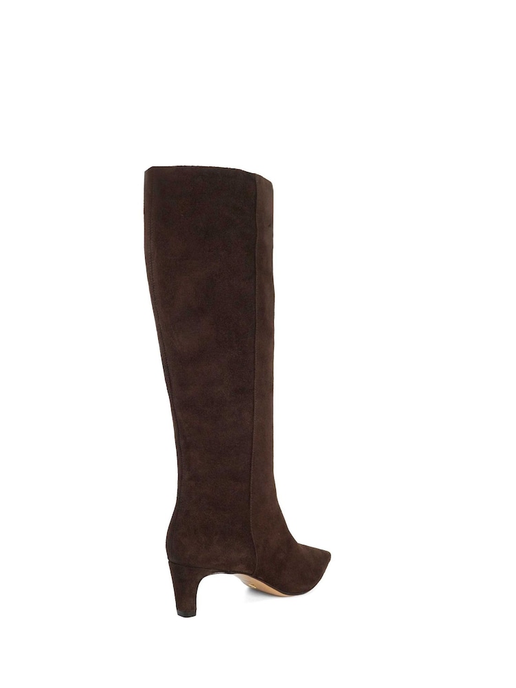 Dune London Brown Wide Fit Smoulder Knee High Boots - Image 2 of 5 Dune London Brown Wide Fit Smoulder Knee High Boots - Image 2 of 5