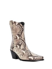 Dune London Natural Pardner 2 Zip Up Western Boots - Image 4 of 7
