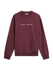 Tommy Hilfiger Brown Essential Terry Relaxed Lounge Sweatshirt - Image 5 of 5