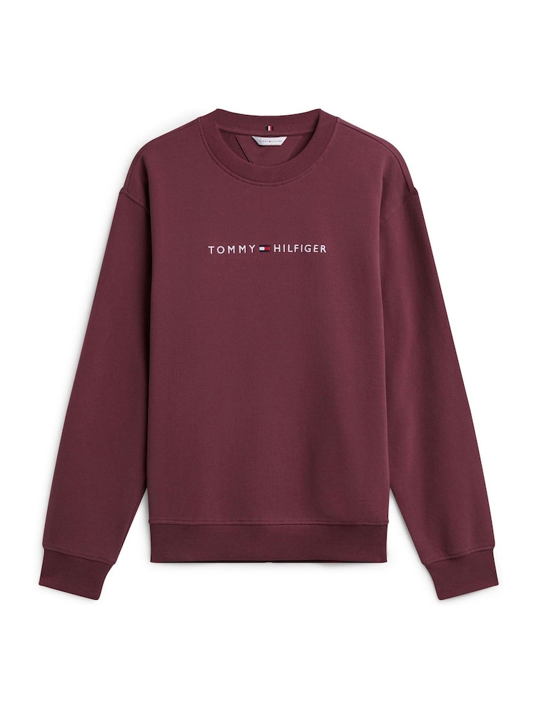 Tommy Hilfiger Brown Essential Terry Relaxed Lounge Sweatshirt - Image 5 of 5 Tommy Hilfiger Brown Essential Terry Relaxed Lounge Sweatshirt - Image 5 of 5