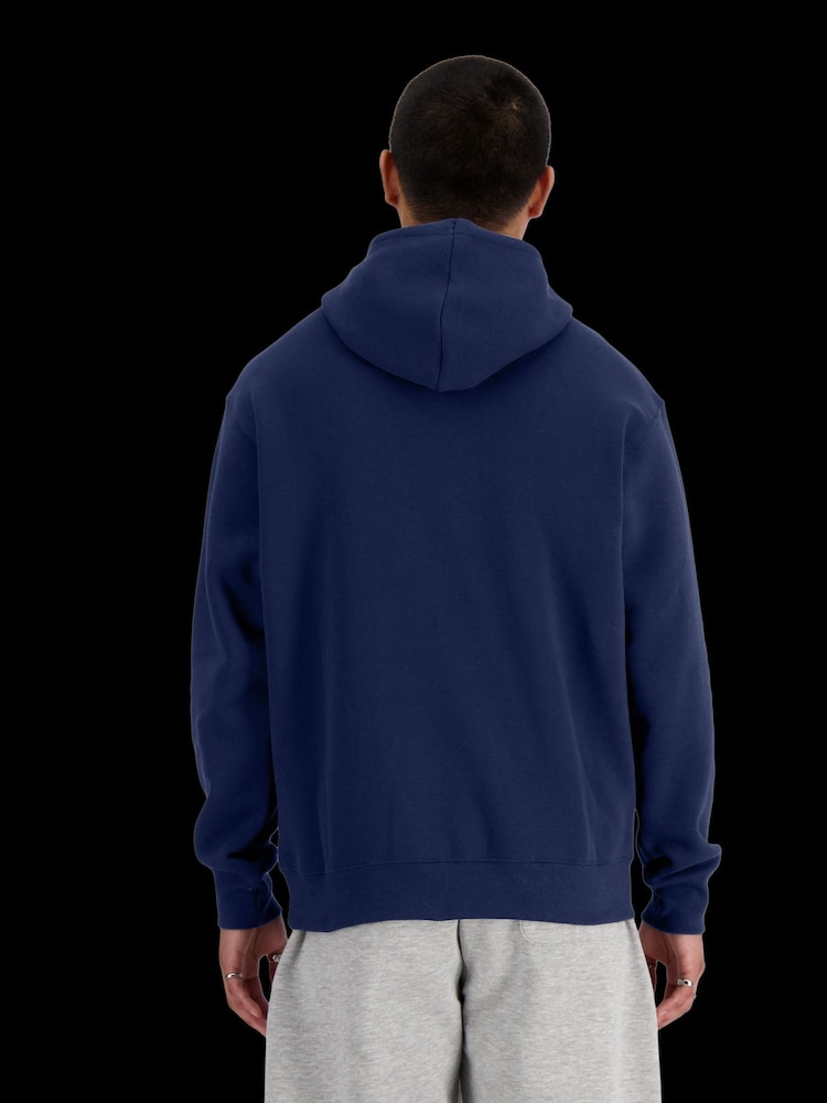 New Balance Navy Mens Sport Essentials Hoodie - Image 2 of 5 New Balance Navy Mens Sport Essentials Hoodie - Image 2 of 5